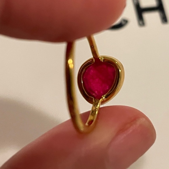Monica Vinader 18k Gold Vermeil Sterling Silver Pink Stone - Picture 9 of 12